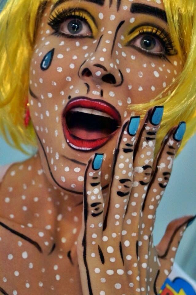 Pop art  |  11 Creepy and Cool Halloween Makeup Ideas to Try This Year |  HerBeauty