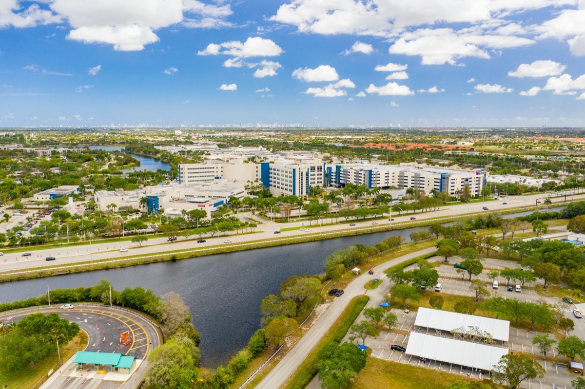 pembroke pines florida aerial shot