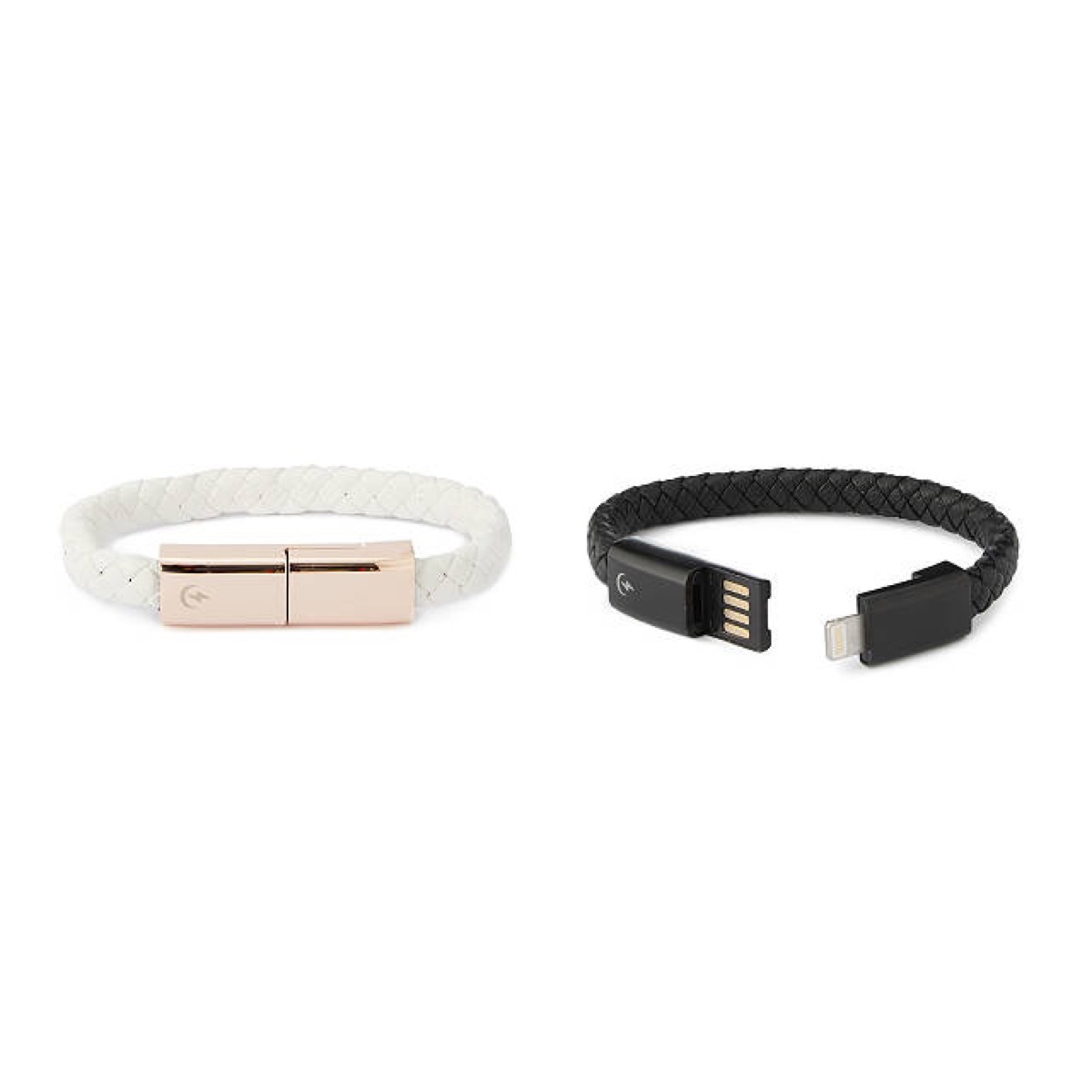 white and black charging bracelets