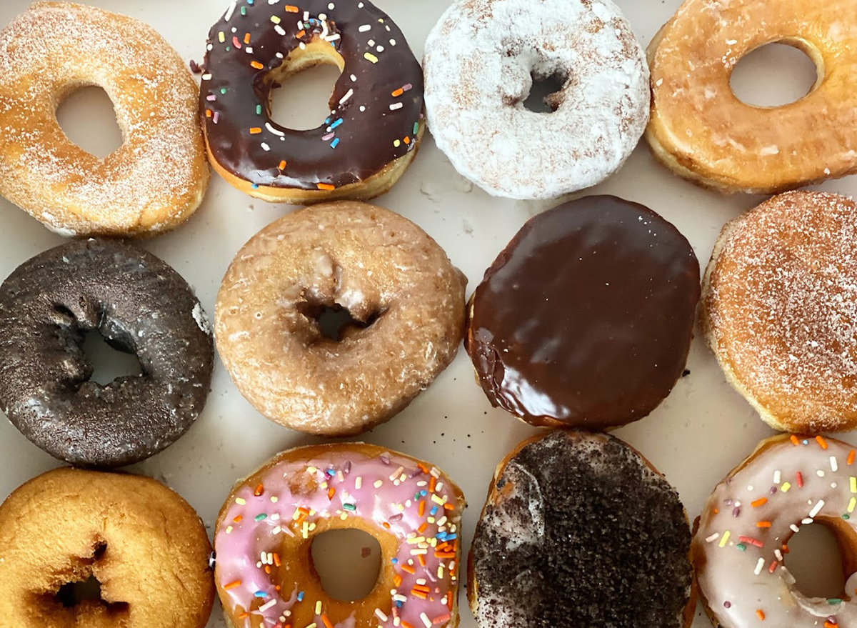 dozen dunkin donuts in box