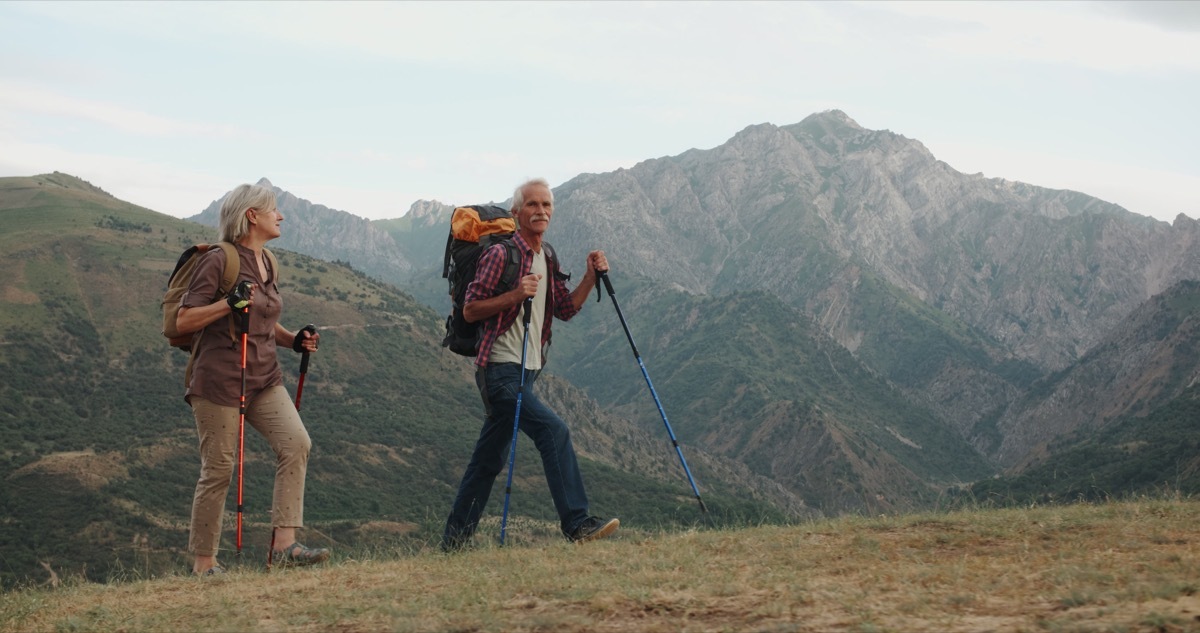 Older couple on a hike