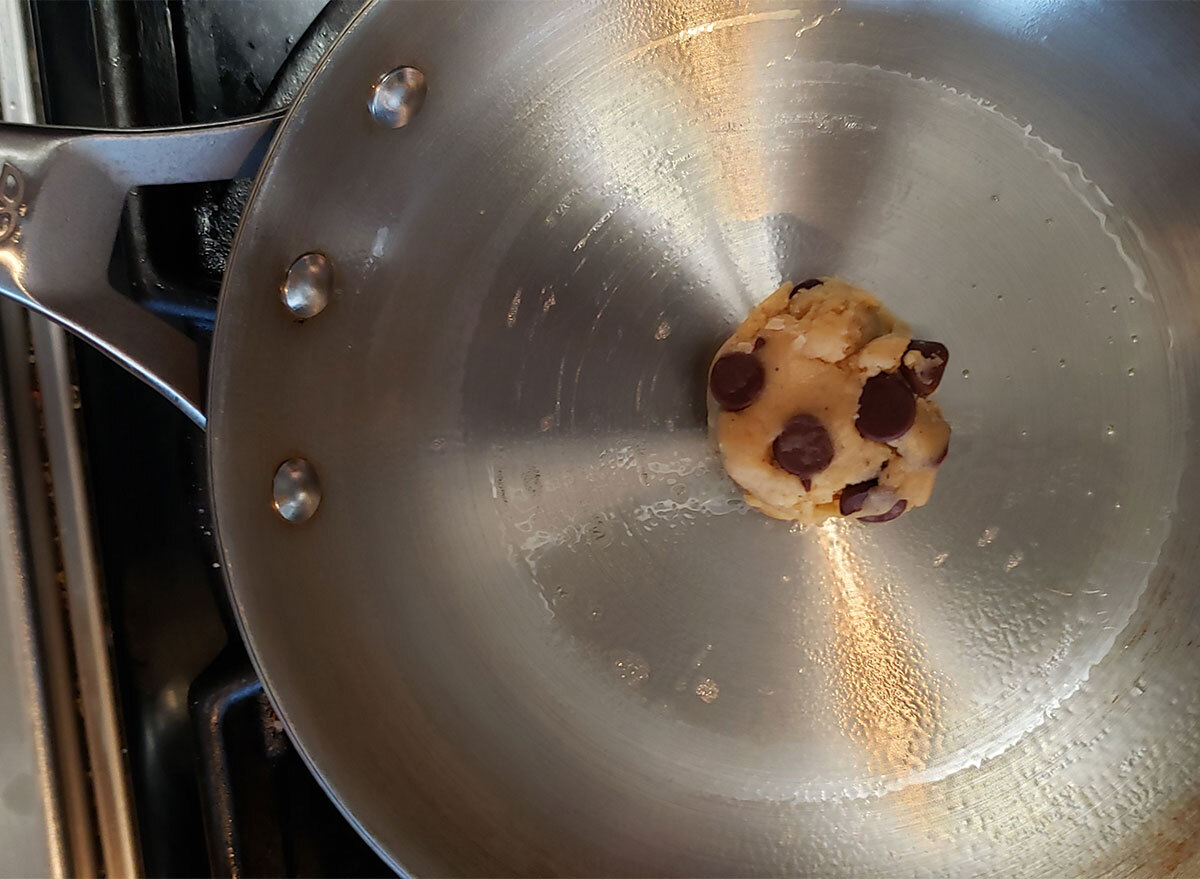 cookie in skillet on stovetop