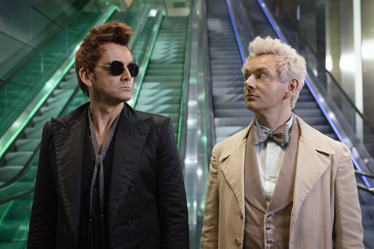 David Tennant and Michael Sheen in Good Omens