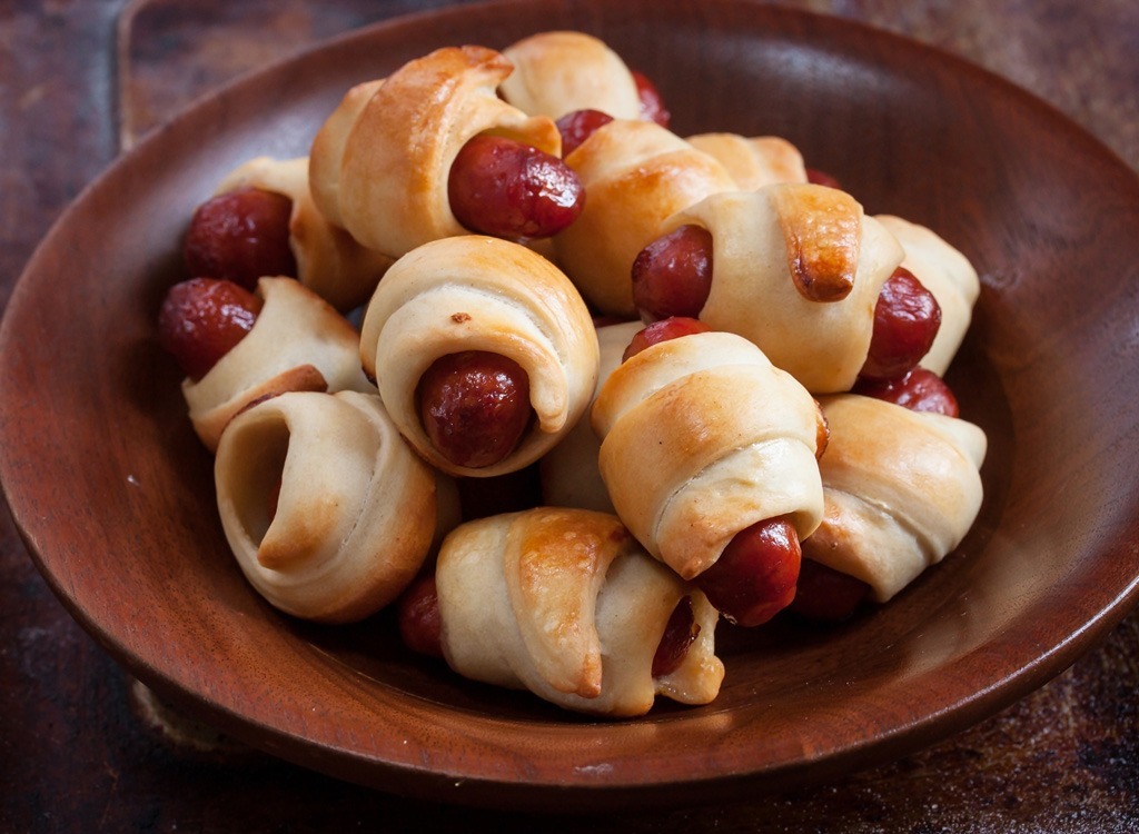 Holiday food pigs in blanket