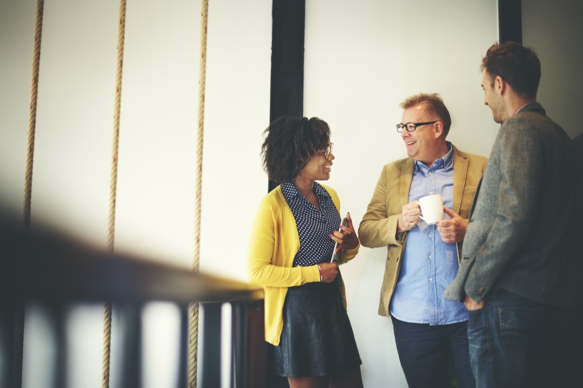 people using conversation starters to bond with their co-workers