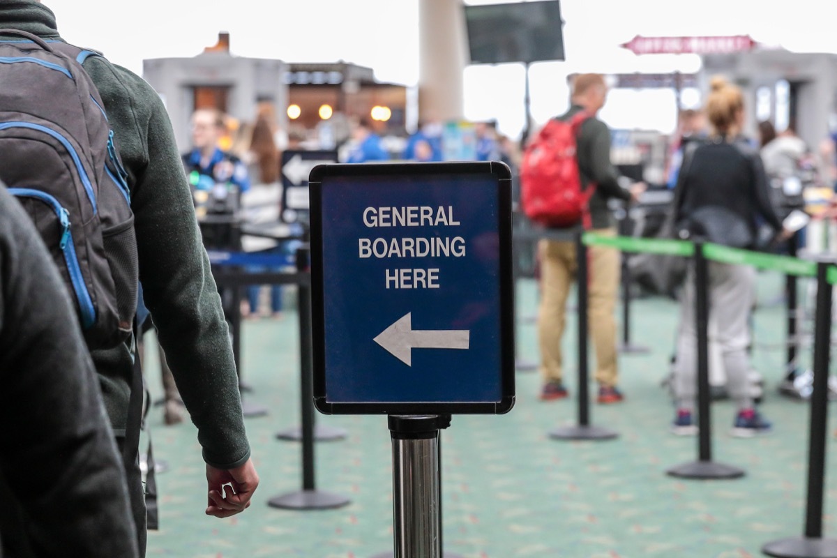 airport line signage