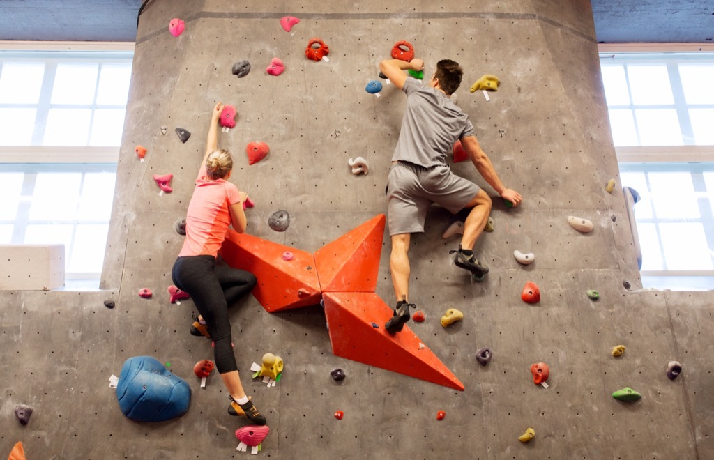 Rock climbing, a great non-cliché second date. second date ideas