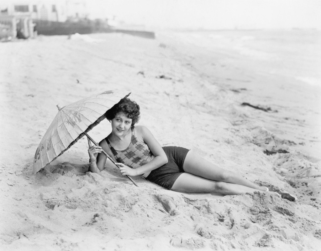 Vintage swimsuit black and white