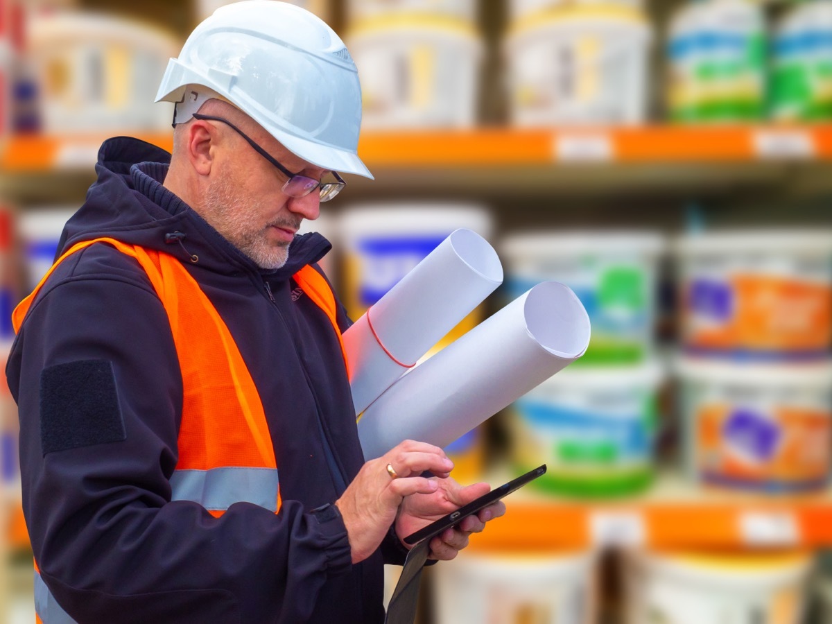 contractor at hardware store