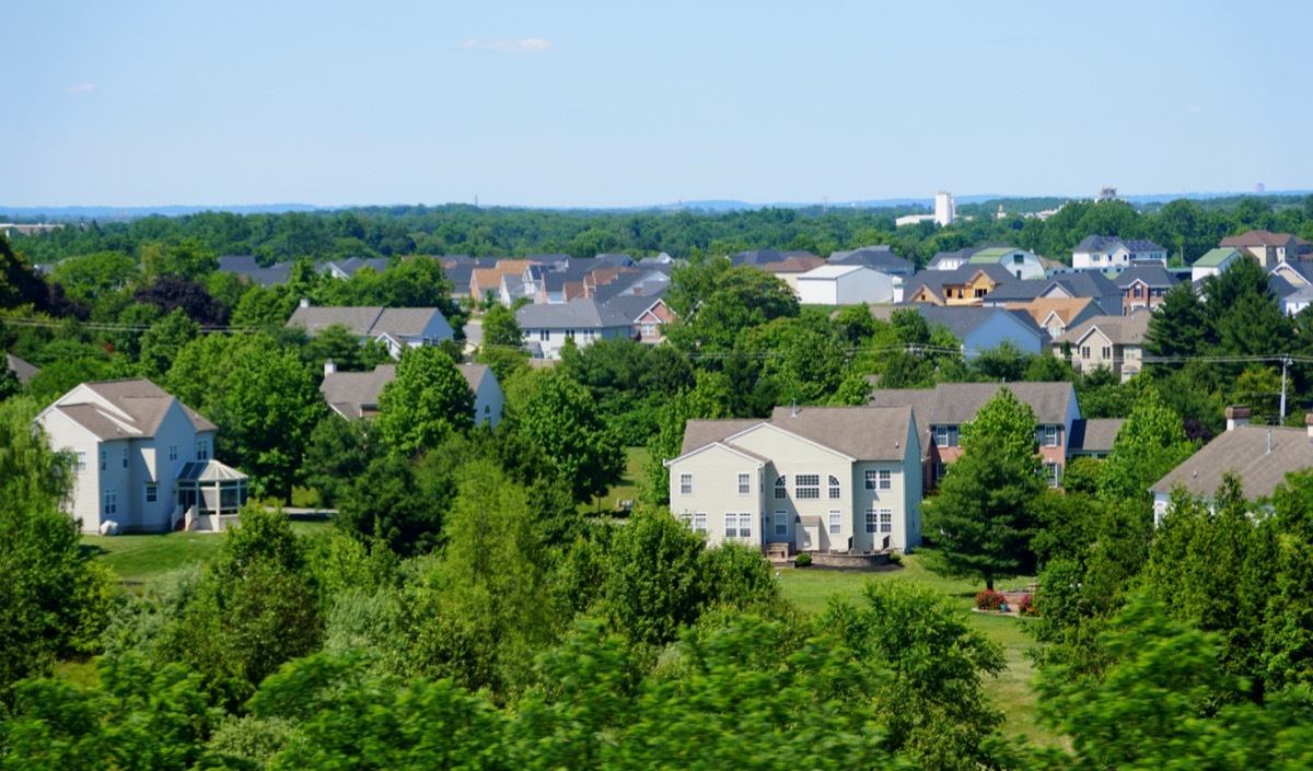 a suburb in New Castle County, an area near Delaware