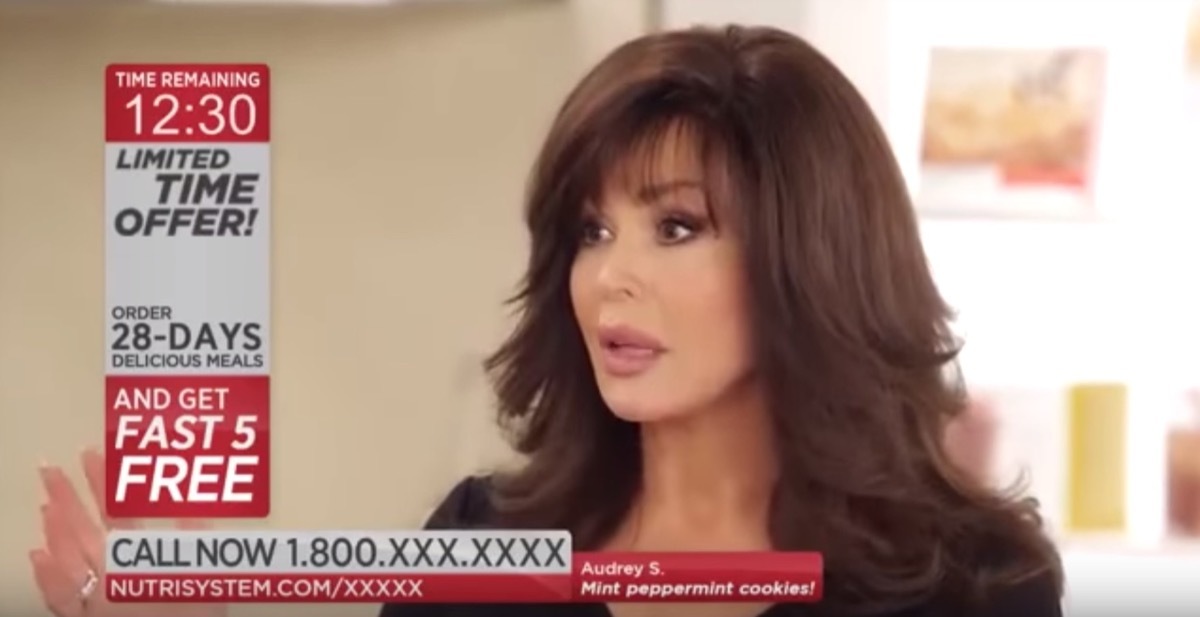 marie osmond nutrisystem commercial, celebrity infomercial