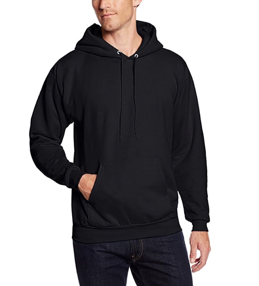 white man wearing black hoodie