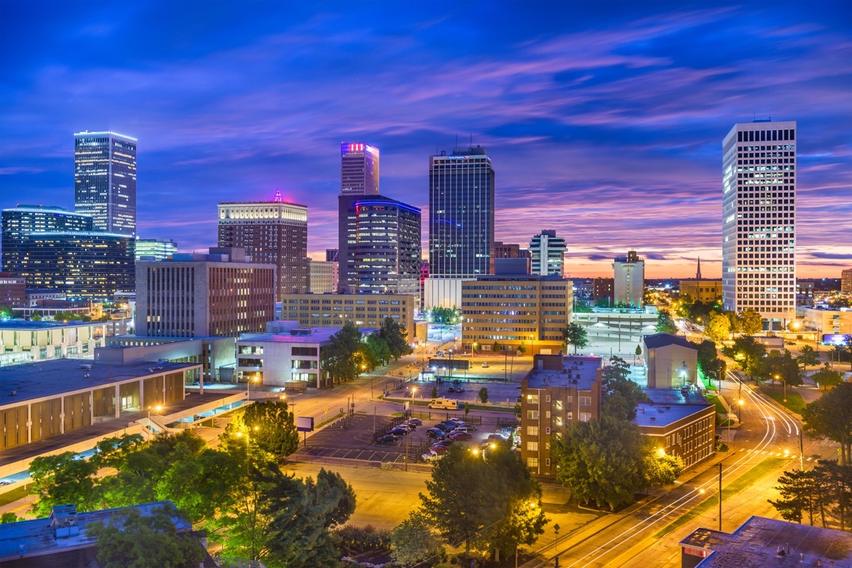 Tulsa, Oklahoma, at twilight