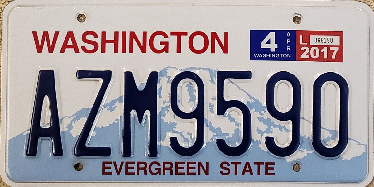 washington license plate