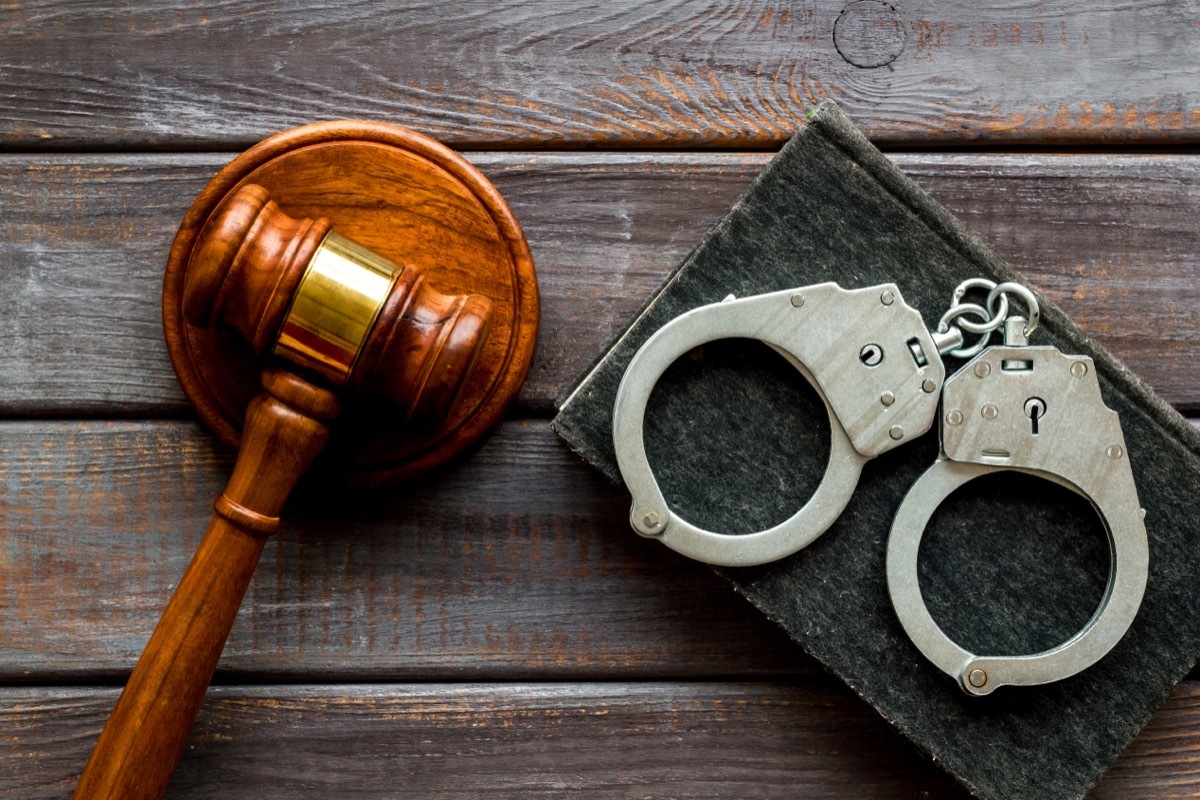 gavel and handcuffs