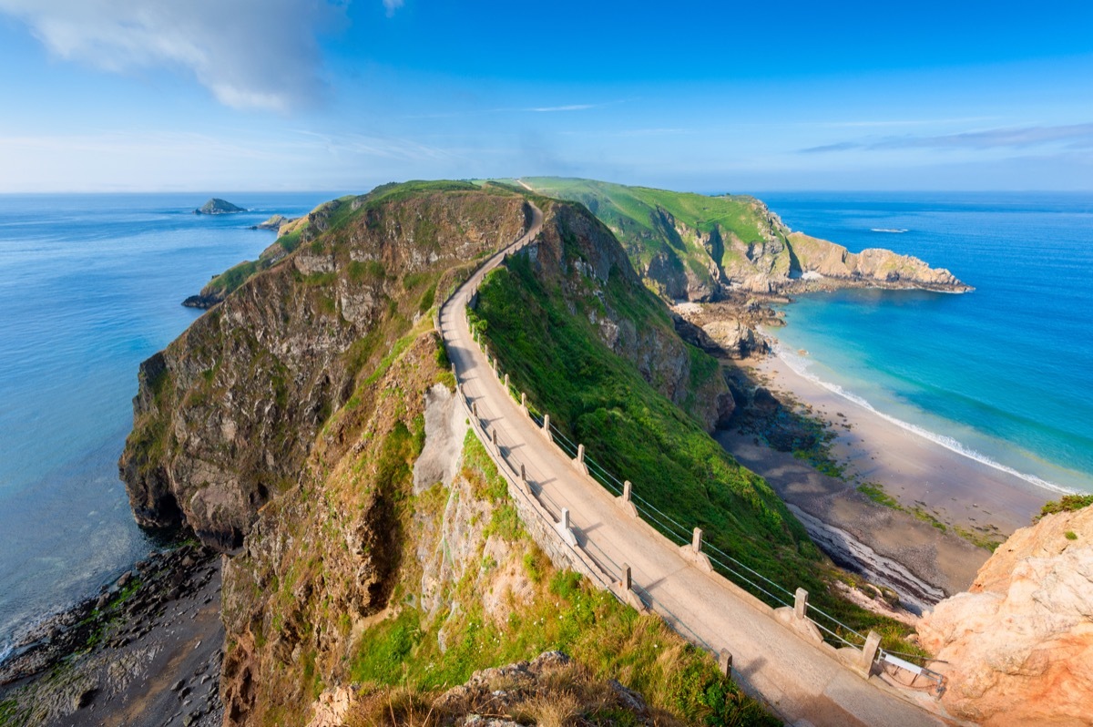 Isthmus on Sark, Channel Islands, UK