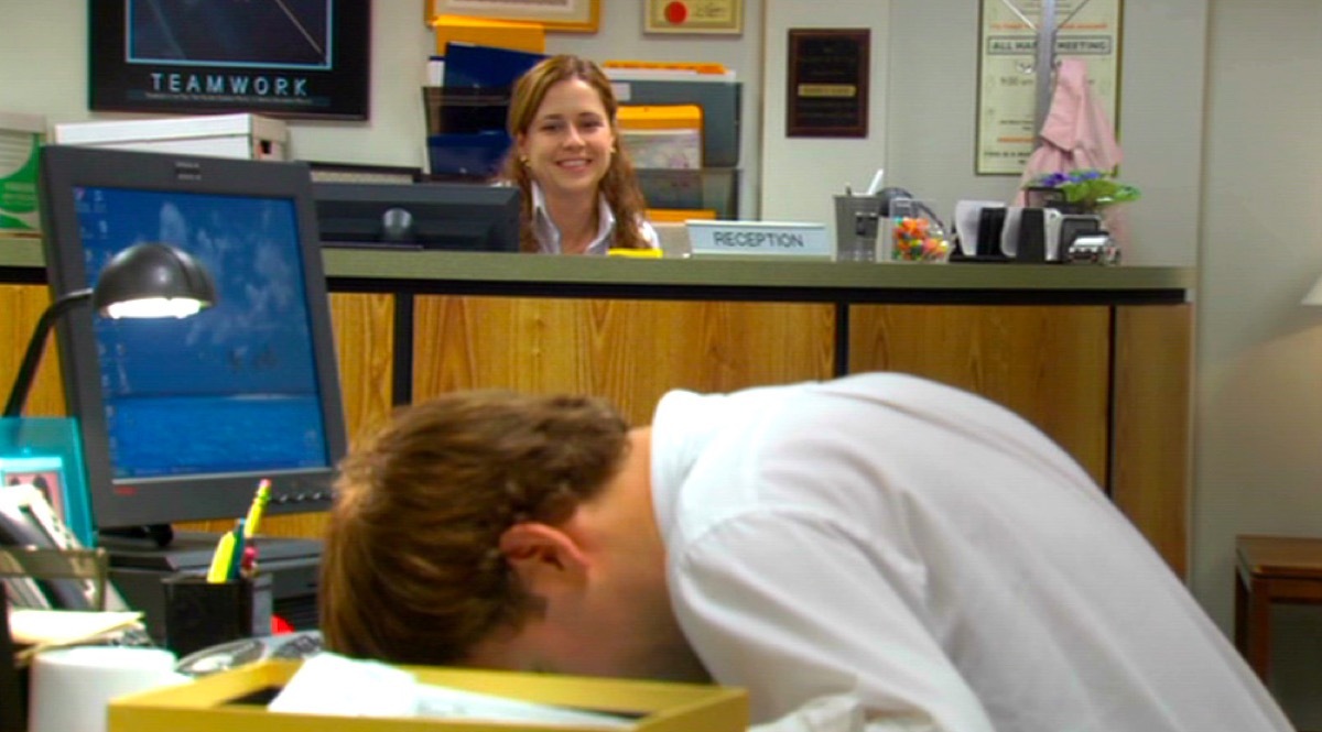 Jim and Pam in The Office scene