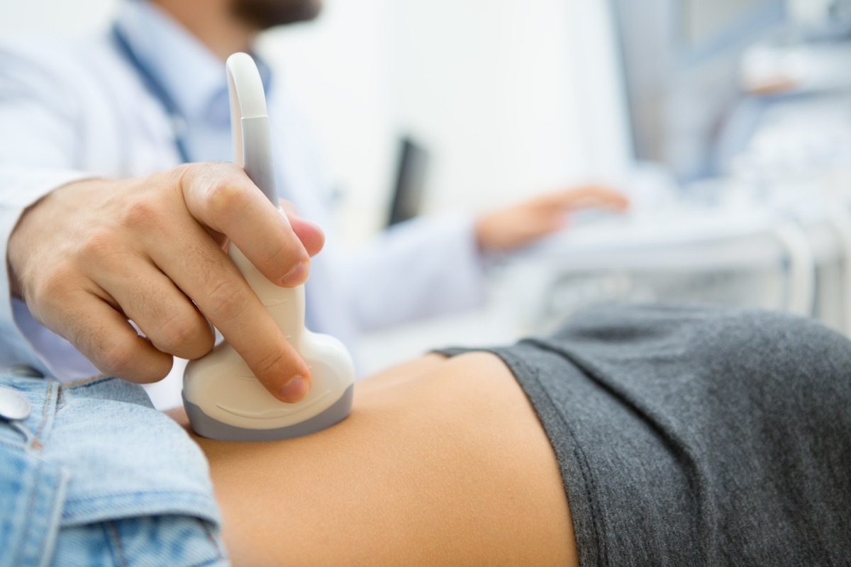 Woman getting an ultrasound