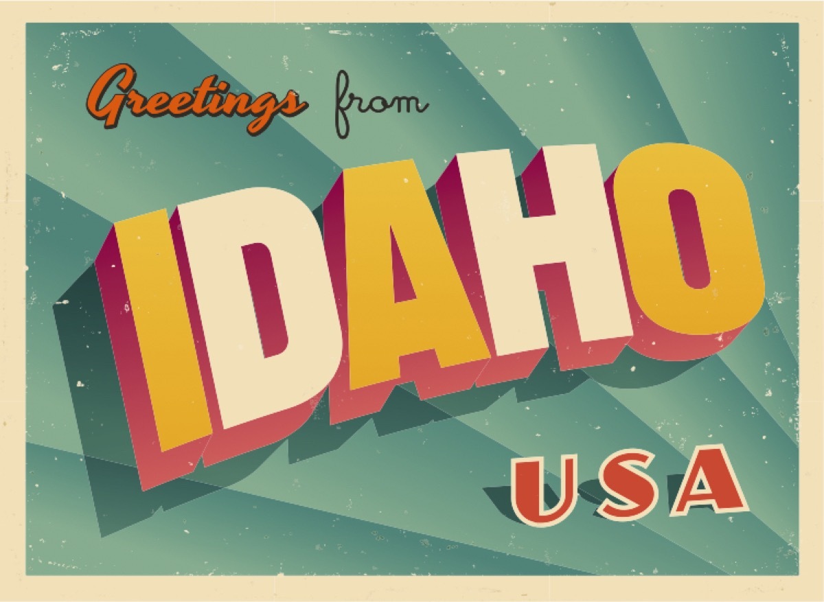 idaho postcard famous state statues