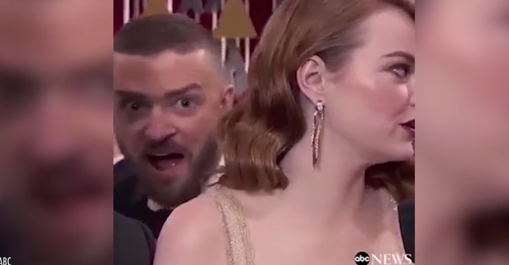 Justin Timberlake and Emma Stone 