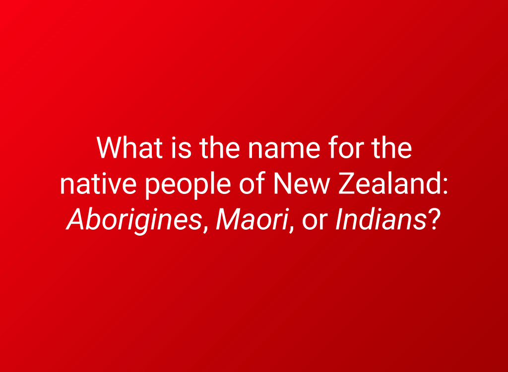 6th grade geography new zealand natives question