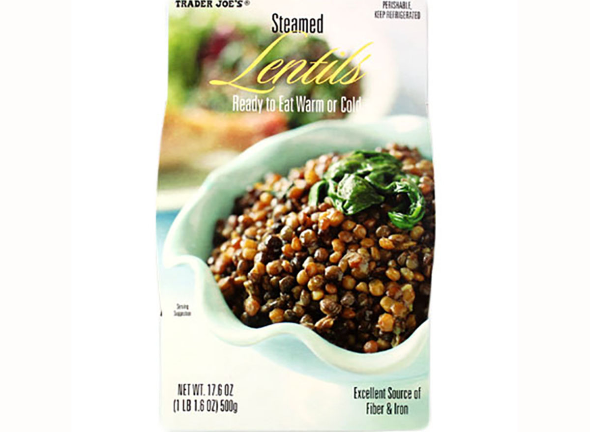 steamed lentils from trader joe's