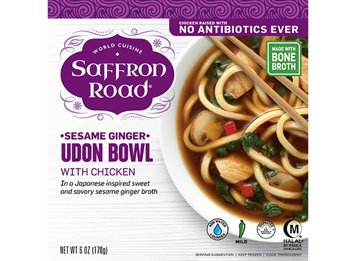 saffron road sesame ginger udon bowl frozen meals