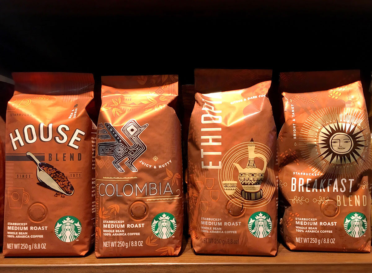 Starbucks bag of coffee beans