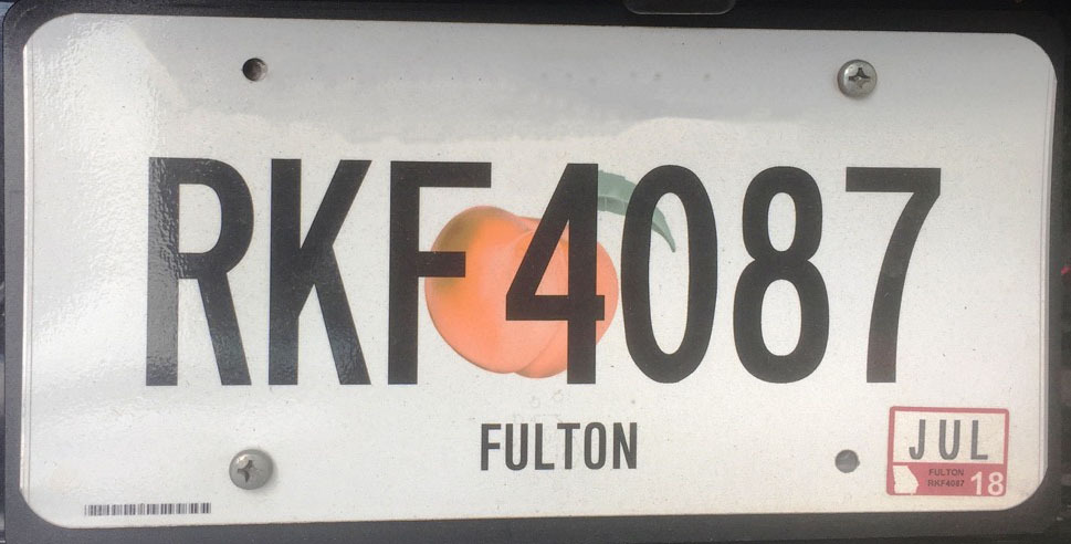 georgia license plate photoshopped