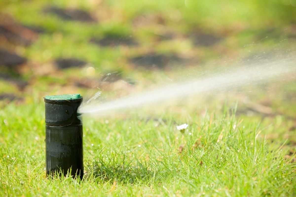 sprinkler outside house