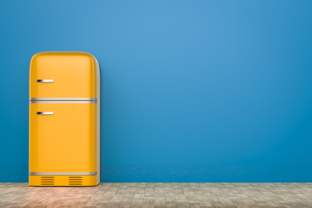 Vintage Fridge in Apartment