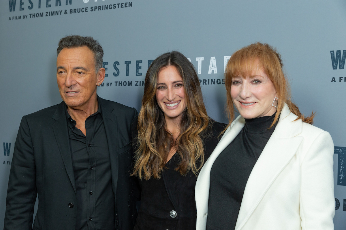 Bruce Springsteen, Jessica Springsteen, and Patti Scialfa at a screening of 