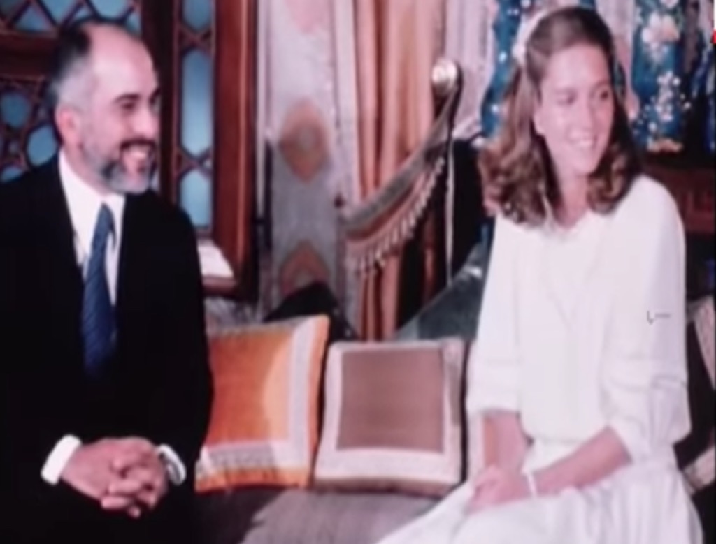 King Hussein of Jorfan and Lisa Najeeb Halby 