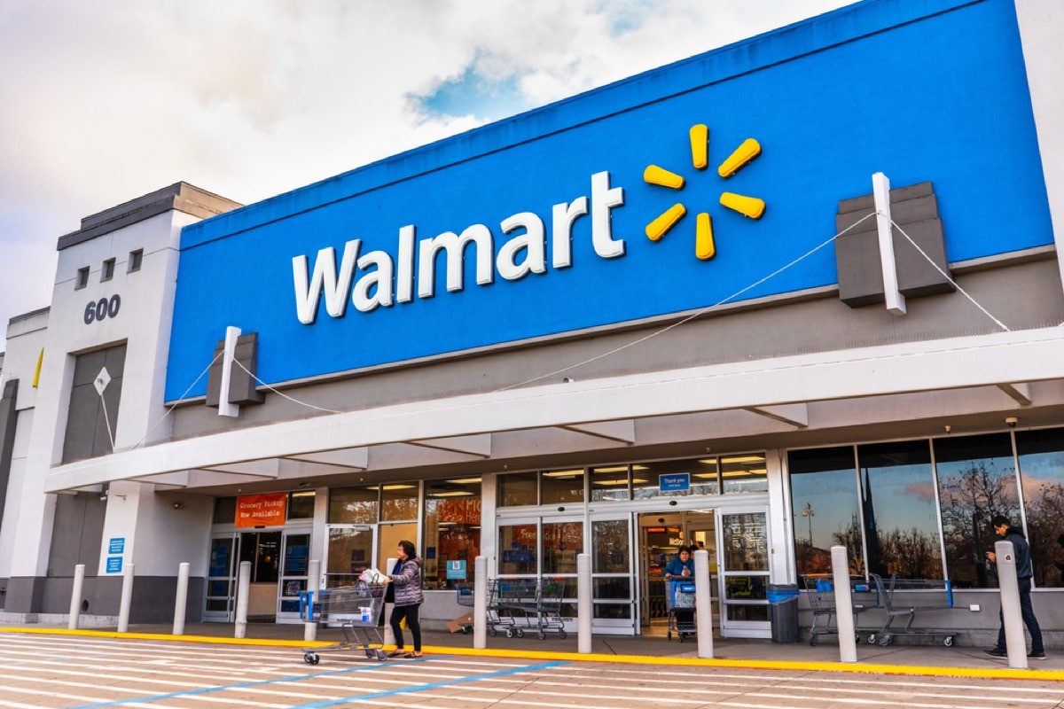 exterior of a walmart store