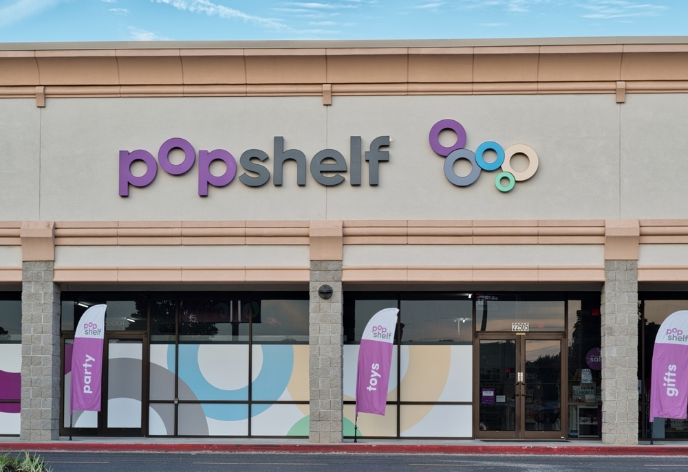 The storefront exterior of a Popshelf store