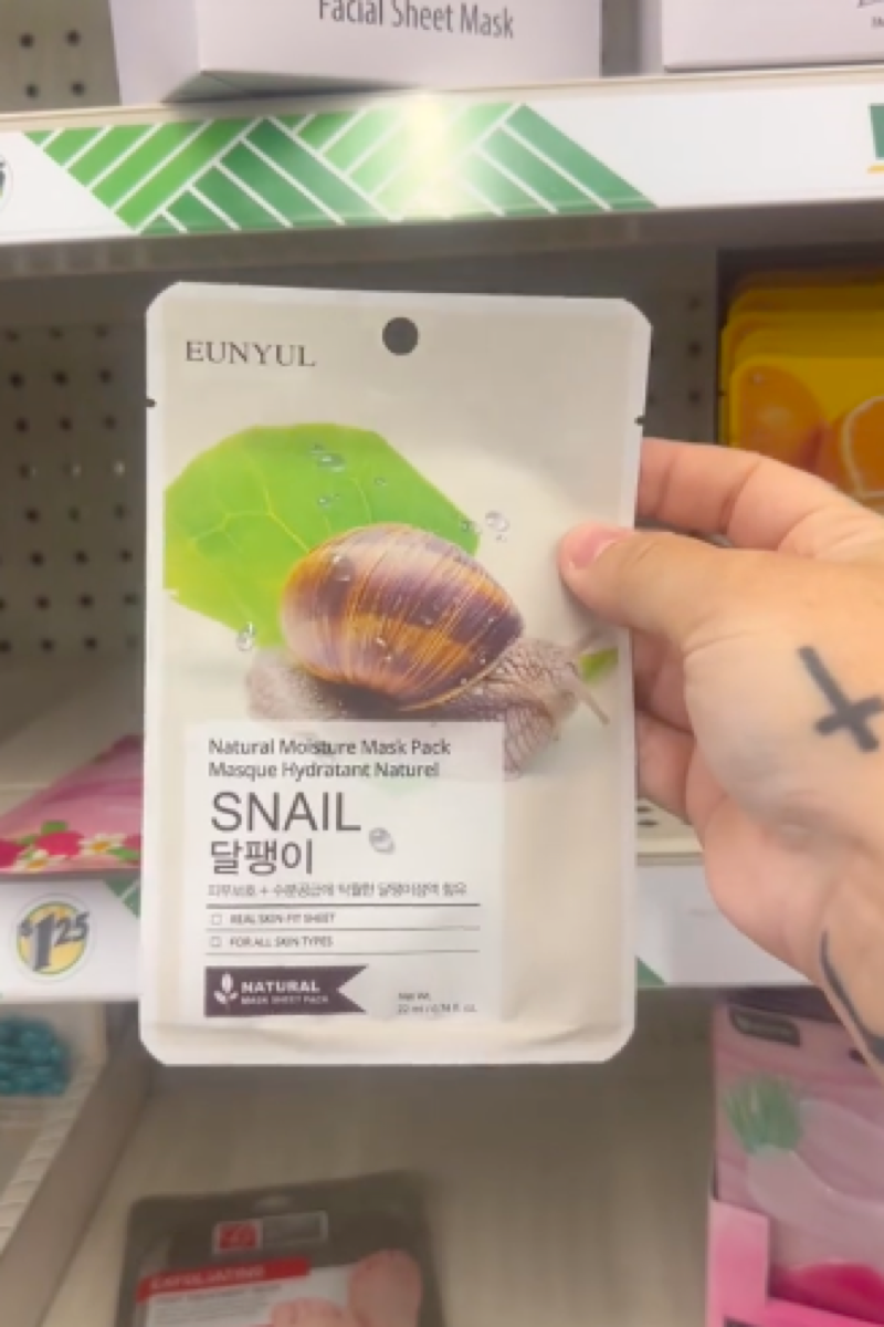 Dollar Tree Korean beauty products snail face mask