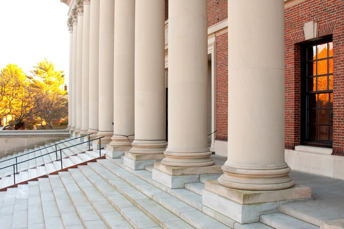 harvard library steps