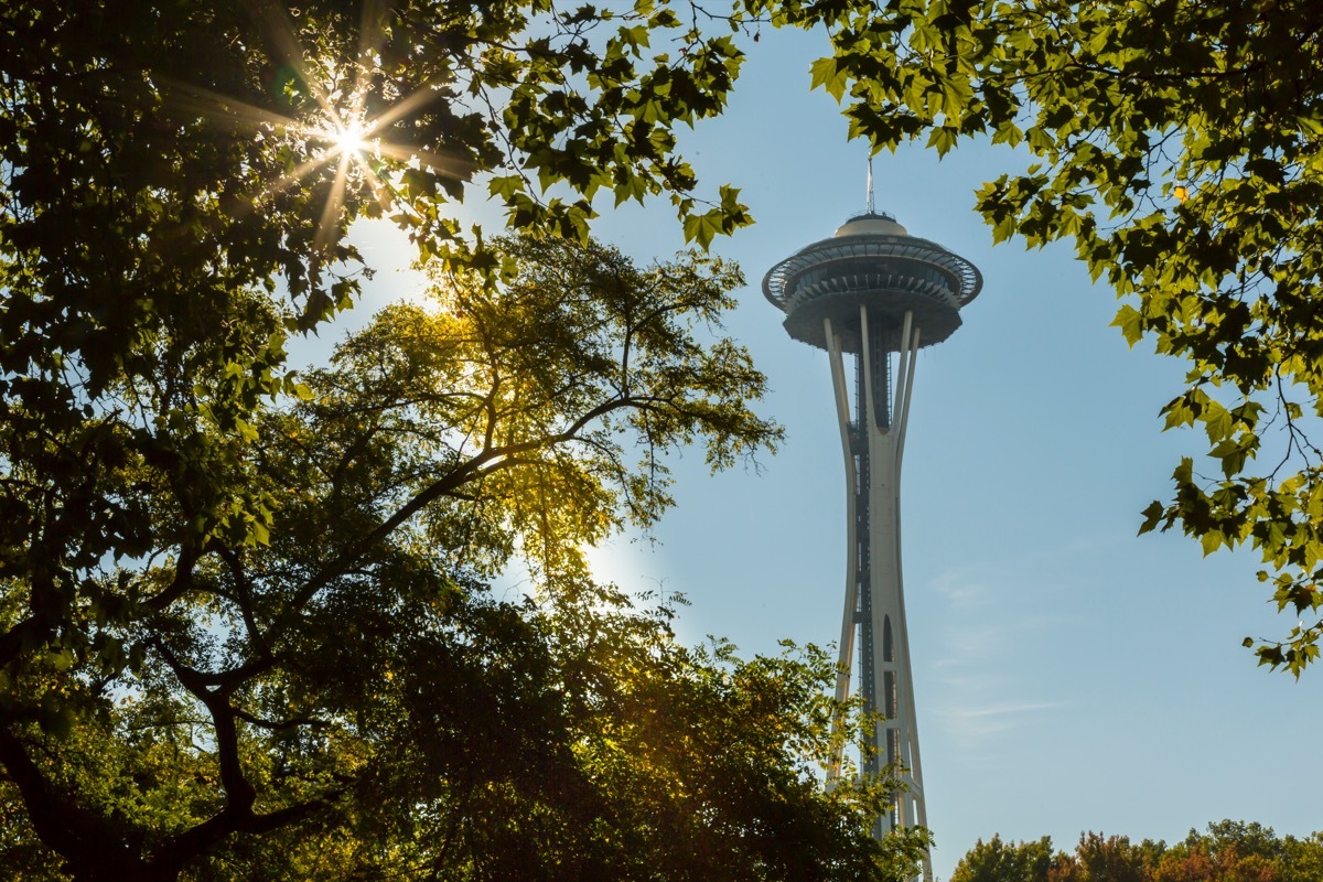 space needle monument in washington, iconic state photos 