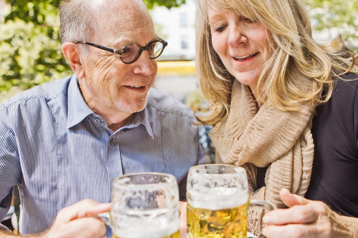 Older Couple Drinking Beers {Secrets to a Long Life}