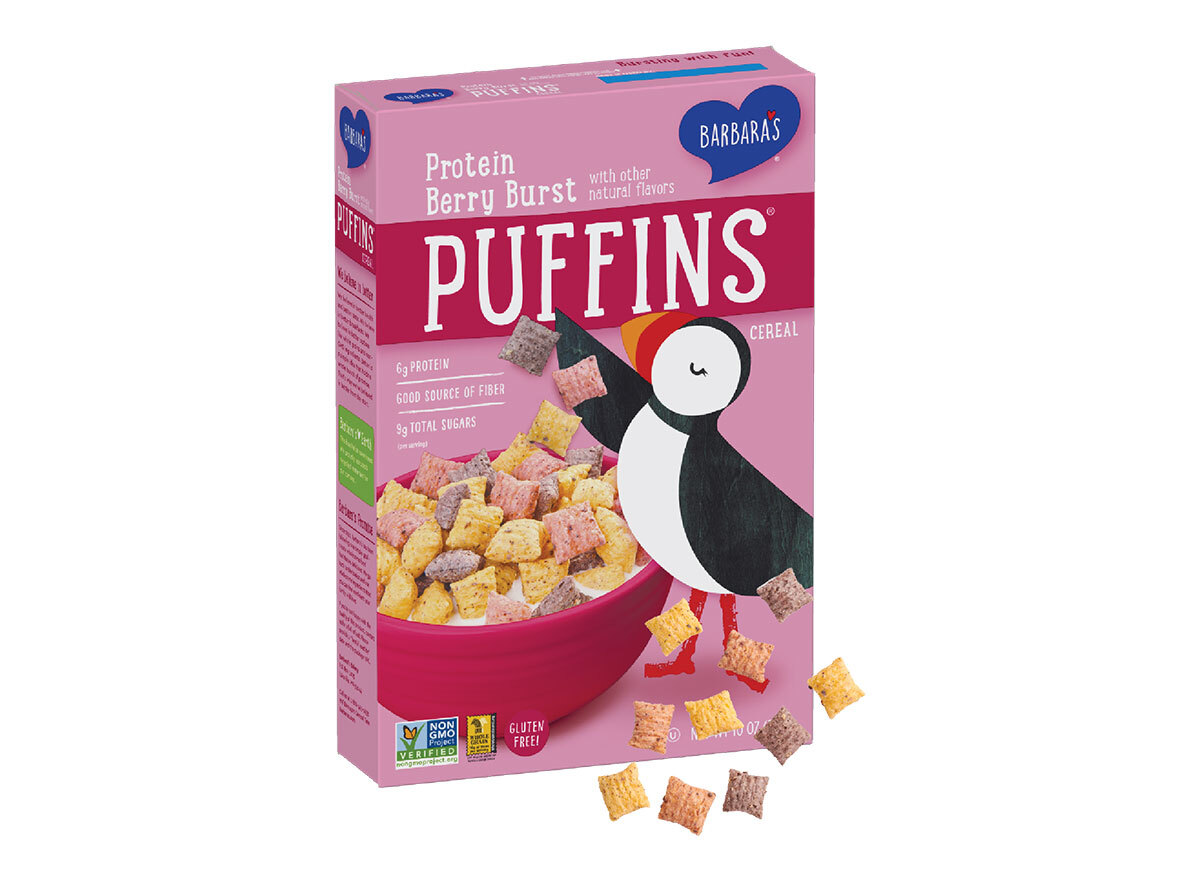 puffins protein berry burst cereal