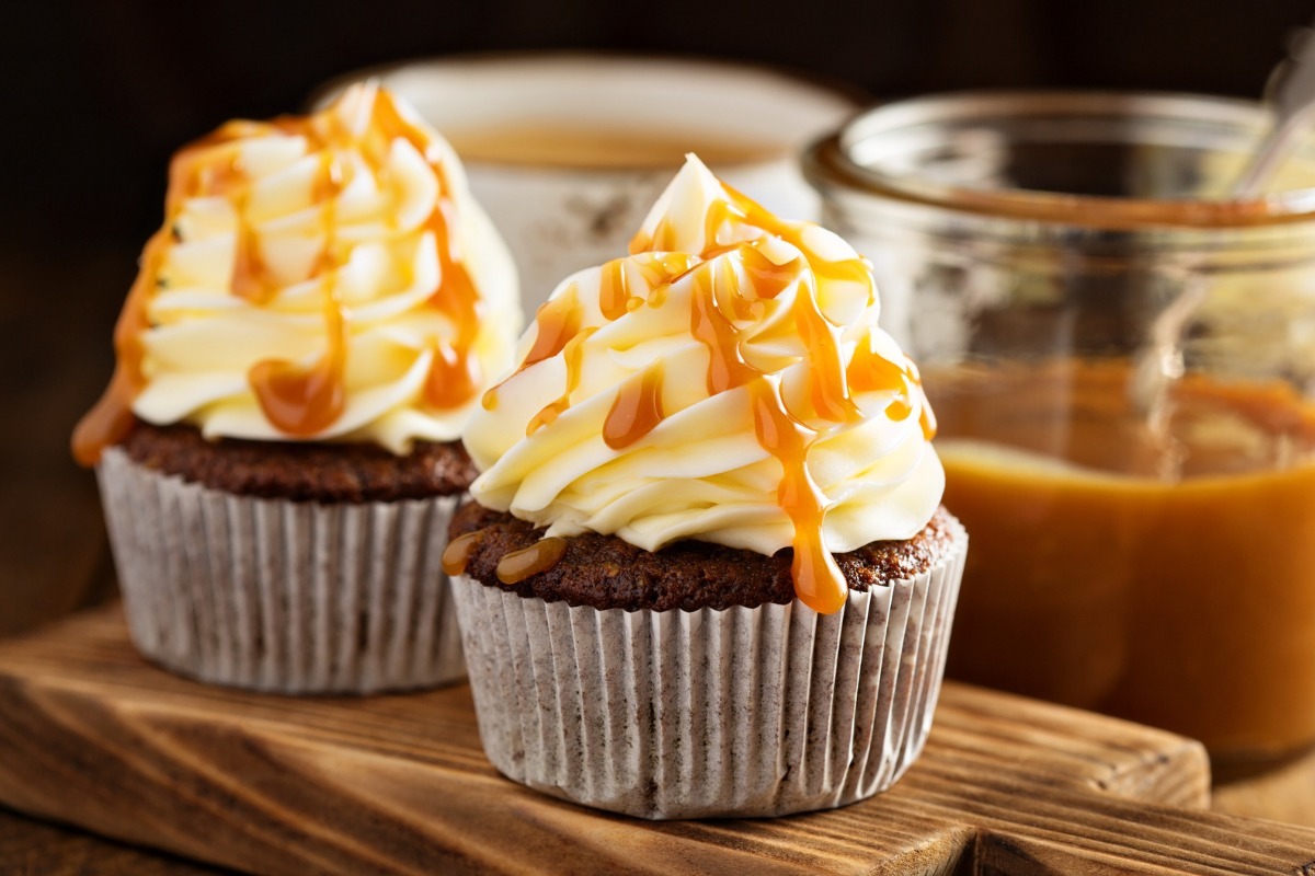 Homemade butterscotch cupcakes 