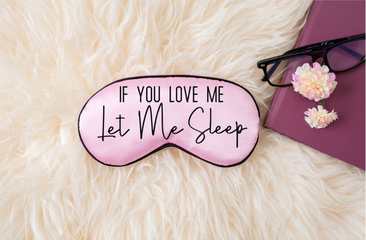 pink sleep mask, gifts for pregnant people