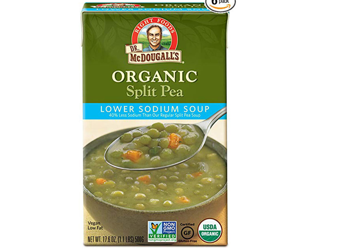 Dr. mcdougall's organic split pea soup box