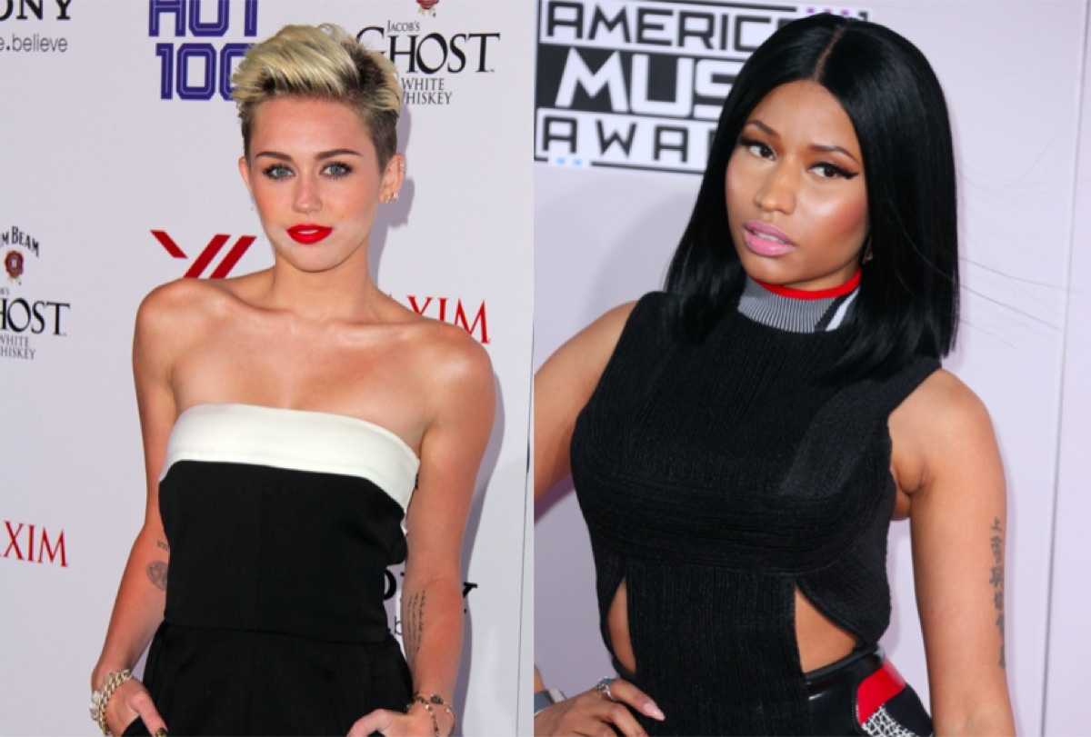 Miley Cyrus and Nicki Minaj