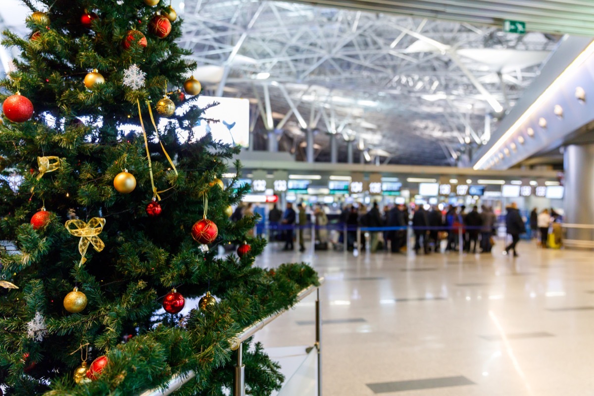 christmas tree at airport