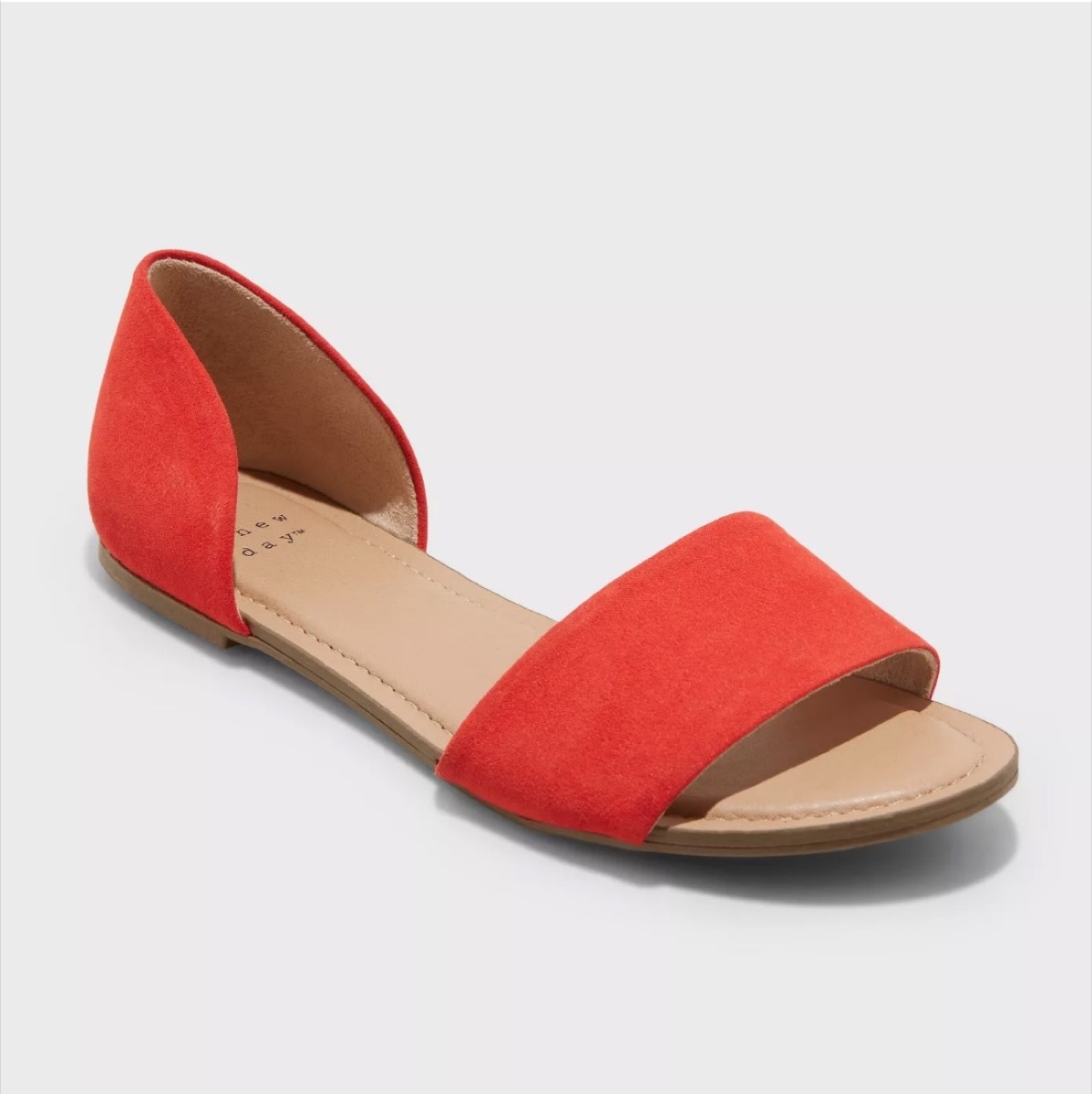 red sandals, affordable sandals