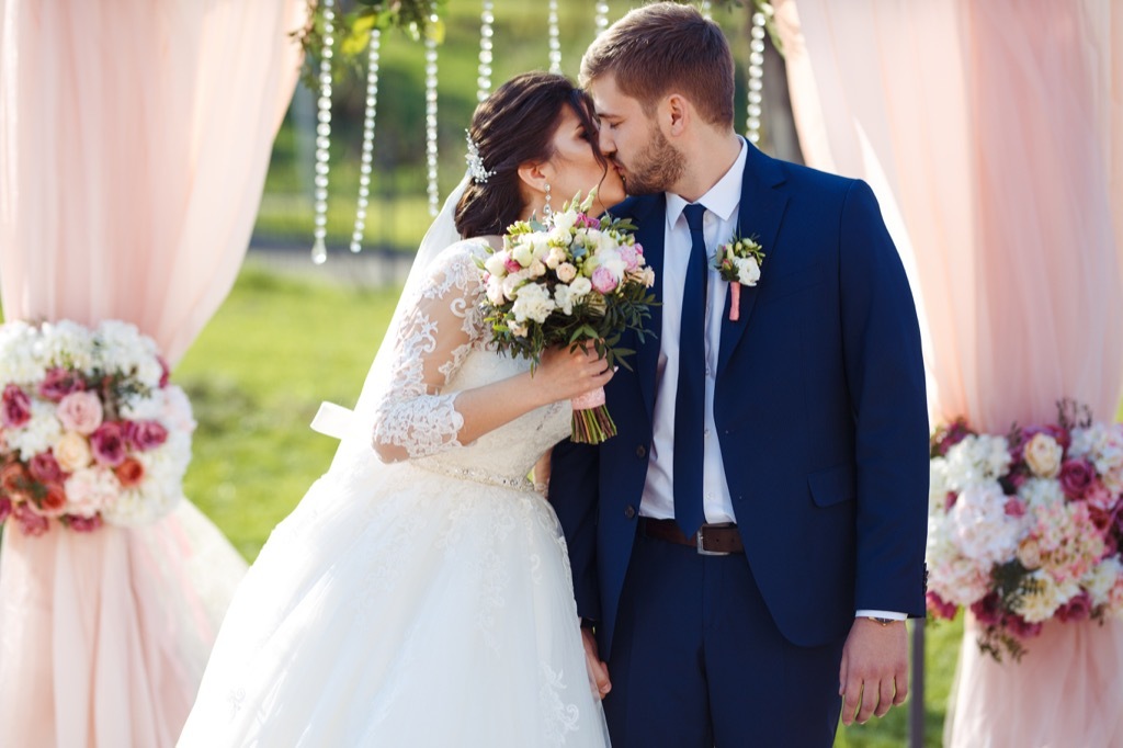 outdoor wedding ceremony this is the age most people get married in every US state