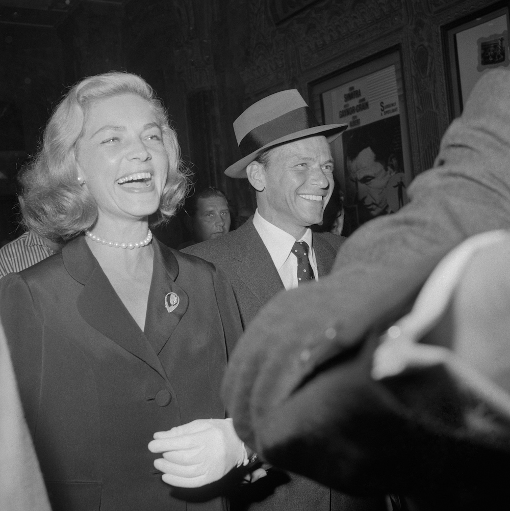 Lauren Bacall and Frank Sinatra in 1957