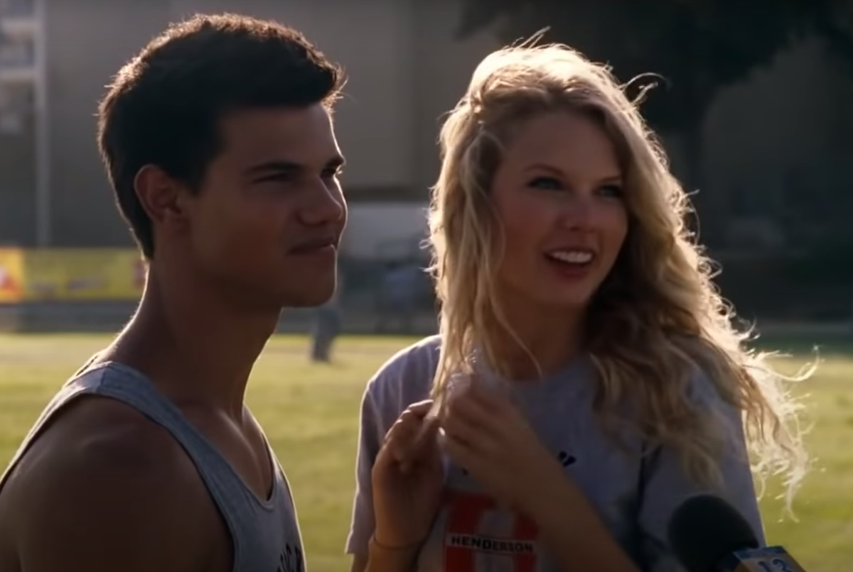 Taylor Lautner and Taylor Swift in 