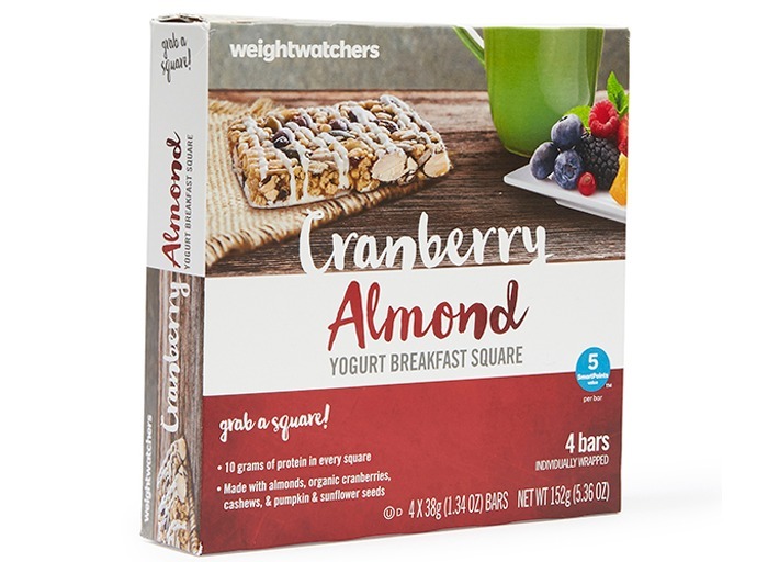 Weight watchers Cranberry Almond Yogurt Breakfast Square